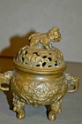 Collection Of 3   2 Are A Pair  Small Chinese 19th Century Bronze Censors  C1890