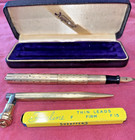 Vintage Nupoint Gold-filled Fountain Pen   Pencil Set W  Box  extra Leads 14knib