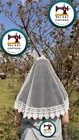 Bel K j Costura White Lace Elbow Length Wedding Veil Mesh With Floral Trim