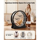 Uimoso 48in Wooden Cat Exercise Wheel With Carpeted Runway For Indoor Use