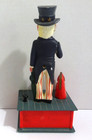 Vintage Cast Iron Uncle Sam Mechanical Coin Piggy Penny Bank Works Plastic 9 