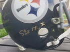 Autographed Replica Helmet   Andy Russell Steelers Full-size Auto W jsa Coa