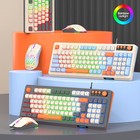 98-key Gaming Keyboard And Mouse Combo Wired Rgb Backlit Keyboard W  Volume Knob