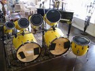 North Drum Company  7 Piece Set Yellow Signed