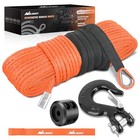  1 4  X 50 Ft Synthetic Winch Line Cable Kit - Universal For Atv  Utv  4x4 Off 