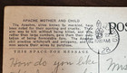Vintage    apache Mother And Child    Postcard 1928 Native American Theme