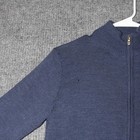 Fairway Greene Sweater Womens M Blue Merino Wool Mock Neck Cypress Point Club