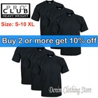 6 Pack Proclub Pro Club Mens Heavyweight Black Short Sleeve T Shirts Cotton Tee