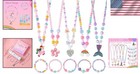 Cute Girls Jewelry Set - 10-piece Necklaces   Bracelets For Playful Moments