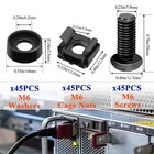 45 Pack M6 Rack Mount Screws   Cage Nuts Set For Server Cabinet W  Washers