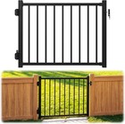 W 4ft X H 36in Aluminum Deck Gate Outdoor  Cuttable Porch Gate Kit With Latch   