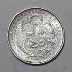1870 Peru Silver Un Sol Nice Unc Condition Flashy   -659-