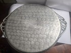 Vintage B w  Buenilum Hand Wrought Hammered Aluminum Tray With Grape Design