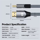 Hdmi Cable 2 1 8k Ultra High Speed Cord 48gbps Hdtv For Ps5 Ps4 Xbox Switch Pc