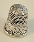 Vintage Simons Bros Sterling Silver 925 Ornate Scroll Thimble S 9 No Mono        