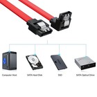 Sata Iii Cable 6gbps 90 Degree Right Angle Locking Latch 18 Inches For Hdd Lot
