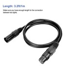 10 pack 1m 3 pin Xlr Dmx Cable  Male To Female  Stage Lighting