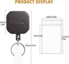 2 Retractable Badge Reel Id Card Holder Heavy Duty Metal With Belt Clip Key             