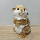 Hansa Lop Ear Rabbit Bunny Plush Doll Toy Realistic Stuffed Animal 10  Brown