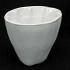 Victorian White Ceramic Food Mold With Geometric Designs