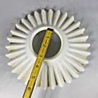 Antique White Milk Glass 9  By 2-7 8  Petticoat Ruffled Oil Lamp Shade