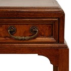 Vintage Burl Walnut Nightstands By Fine Arts Furniture W  Brass Handles - A Pair