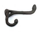 Cast Iron Coat Hat Wall Hooks Rustic School Farmhouse Decor Set 4 Antique Style
