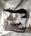 Metal Folding Art   Wilderness moose   Wall Hanging   34  X 14  