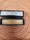 Vtg Bakelite Poker Dice Set In Leather Case Made In Italy 1940s Gamble On The Go