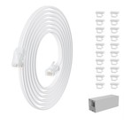 Telephone Extension Cord 50 Ft  Anti-uv Weatherproof Phone Cable Line Wire Wi   