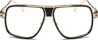 Designer Oversized Square Pilot Sunglasses Metal Bar Retro Men Women Fashion New
