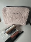 Lancome 8 Pcs  Travel Size Gift Set With Makeup Bag Great Value