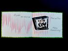 1 Vtg Unused Anniversary Greeting Card Couple On Floral Couch Watching Tv Show