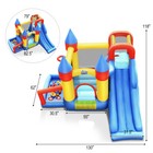 Inflatable Bounce House Slide Bouncer Kids Castle Jumper W  Balls   780w Blower