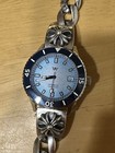 Chrome Hearts Silver Engraved Automatic Diver Watch Bracelet  925 Silver  Adjust