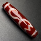 Rare Tibetan Buddhism Agate Lotus Totem Dzi Bead Amulet Necklace Pendant Z3154