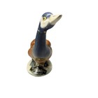 Vintage Brad Keeler Goose Figurine Porcelain Blue Brown Bird Usa Collectible
