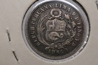 Peru 1865 Seated Liberty 1 5 Sol Silver Coin