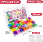 2000  Colorful Rubber Loom Bands Kit     32 Colors W  S Clips For Diy Bracelets