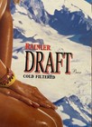 Vintage Ranier Beer Poster Sign Draft Sexy Blonde Bikini Beer Babe Nos Draft