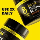 Biotin Beard Balm For Men - Beard Growth Shea Butter With Castor   Coconut Oil -