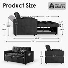 3 1 Convertible Sleeper Sofa Bed Velvet Pull Out Couch Adjustable Loveseat Futon