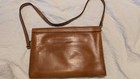 80 s Vintage Tan Leather Clutch By Reem