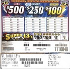 New Pull Tickets Super 13   s - Instant Tabs 1680 Ct