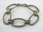 Antique Sterling Silver Victorian Floral Link Bracelet 6 25 Inches 19 7g