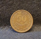 1953 Portuguese Angola  colony  50 Centavos  Decent Grade  Km-75  an3 