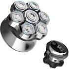 Head Shavers For Bald Men magnetic Shaver waterproof Wet Dry Silver