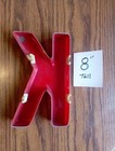 Vintage 8  Red Plastic Snap In Marquee Letter  k  Movie Theater Gas Station Sign
