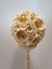 Antique Hand-carved Chinese Puzzle Ball With Stand