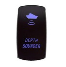 Depth Sounder - Blue - Stark 5-pin Laser Etched Led Rocker Switch Dual Light -